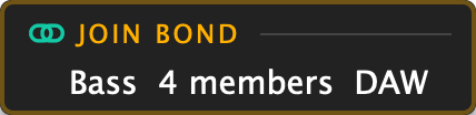 The Join bond submenu