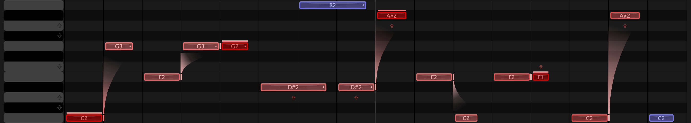 Melodic sequencer grid