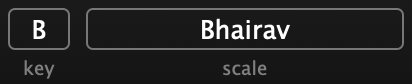 Scale and key selectors